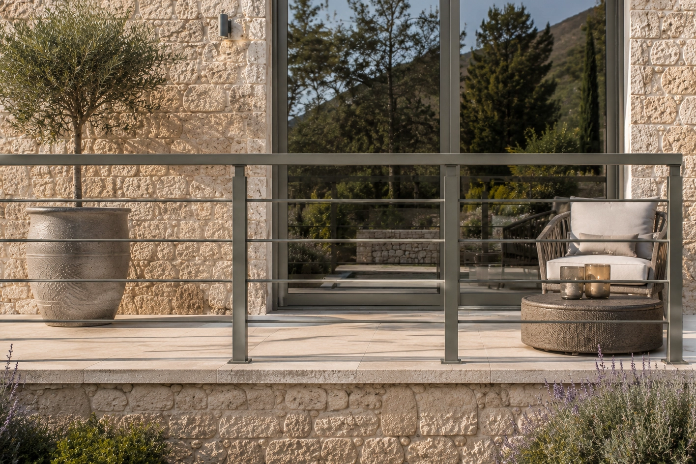 installation- garde-corps aluminium sur mesure